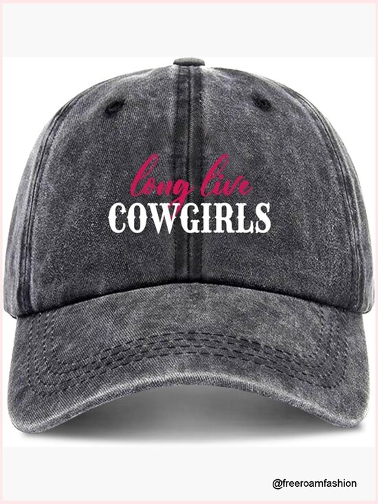 Accessories - Long Live Cowgirls Humor Baseball Cap Adjustable Cotton